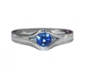 Andrew Geoghegan Sapphire & Diamond Platinum Ring