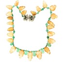 Vintage Citrine & Emerald Necklace