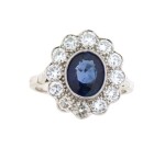 Vintage 18ct Sapphire & Diamond Ring