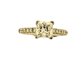 Vintage Platinum Diamond Solitaire Ring