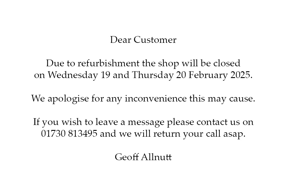 J E Allnutts Closed 19 and 20 Feb  25