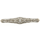 Vintage Diamond Set White Metal Brooch