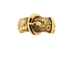 Antique 18ct Gold Buckle Ring