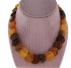 Contemporary Circle Amber Necklace