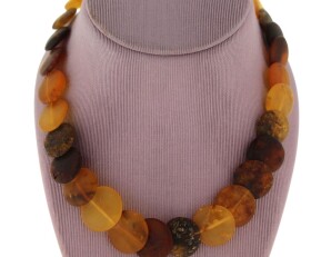 Contemporary Circle Amber Necklace