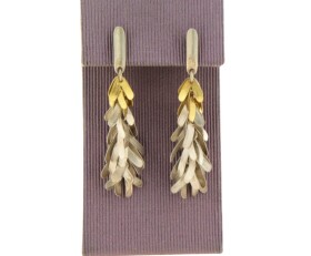 Contemporary Silver & 18ct Earrings