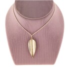 Contemporary Silver Leaf Pendant & Chain