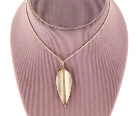 Contemporary Silver Leaf Pendant & Chain