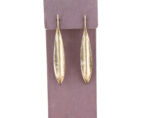 Contemporary Silver Leaf Earrings