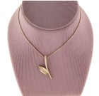 Contemporary Silver Leaf Pendant & Chain