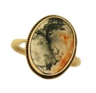 Vintage 9ct Agate Dress Ring