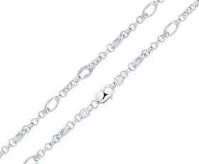 Contemporary Silver Oval Twist Belcher Chain