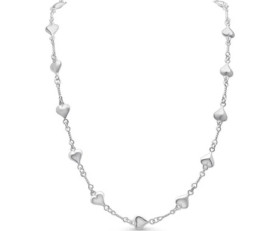 Contemporary Silver Heart Twist Chain