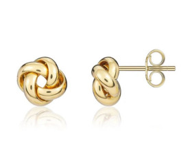 Contemporary 18ct Gold Knot Earrings