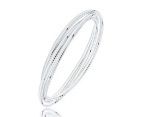 Contemporary Silver Russian Style Bangle