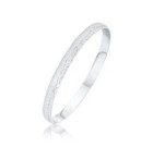 Contemporary Silver Hammered Bangle