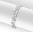 Contemporary Silver Brick Bracelet