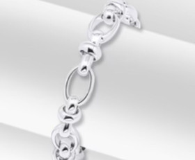Contemporary Oval Pinched Bracelet