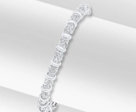 Contemporary Silver Byzantine Bracelet