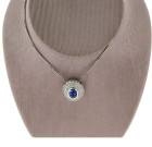 Contemporary Sapphire & Diamond Pendant