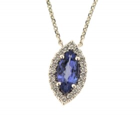 Contemporary 18ct Tanzanite Pendant