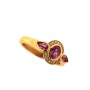 JR58 Contemporary pink sapphire and diamond ring