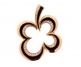 Leo Wittwer Enamel Clover Pendant