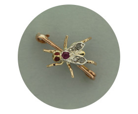 Vintage Gold Insect Brooch