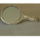 Antique Silver Cherub Hand Mirror