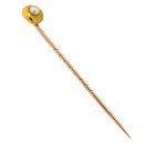 Vintage 9ct Gold Pearl Tie Pin