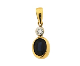 Vintage 18ct Sapphire Pendant