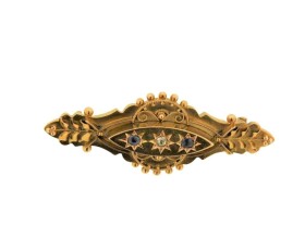 Antique Gold & Sapphire Brooch