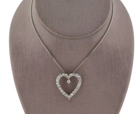 Vintage Diamond Heart Pendant