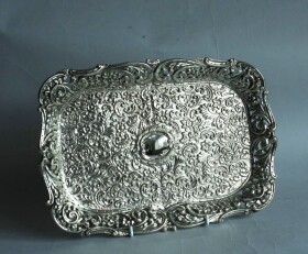 Antique Silver Embossed Dish