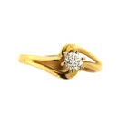 Vintage 18ct Diamond Cross Over Ring