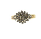 Vintage 9ct Diamond Cluster Ring