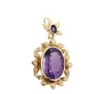 Vintage 9ct Gold Amethyst Pendant