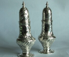 Antique Silver George II Shakers