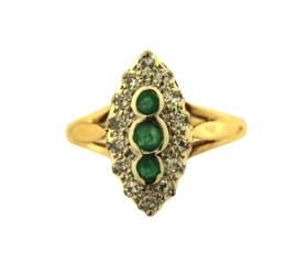 Vintage Emerald & Dianmond Ring