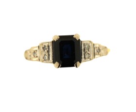 Vintage 18ct Sapphire & Diamond Ring