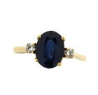 Vintage 18ct Sapphire & Diamond Ring