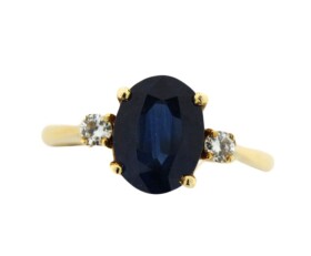 Vintage 18ct Sapphire & Diamond Ring