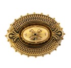 Vintage 15ct Gold Patterned Brooch