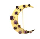 Vintage 9ct Gold Amethyst Brooch