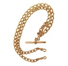 Vintage 9ct Albert T Bar Watch Chain