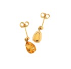 Vintage 9ct Citrine Earrings