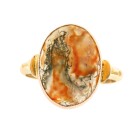 Vintage 9ct Gold Agate Ring