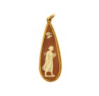 Antique 18ct Pear Shaped Cameo Pendant