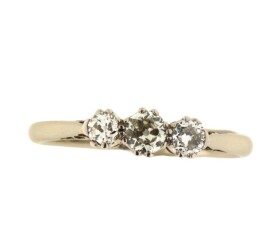 Vintage 18ct Gold & Platinum Diamond Ring