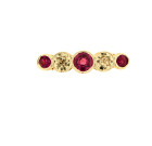 Vintage 18ct Gold & Platinum Diamond & Ruby Ring